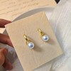 Elite earrings from pearl, silver needle, city style, high-quality style, simple and elegant design, internet celebrity, silver 925 sample, wholesale