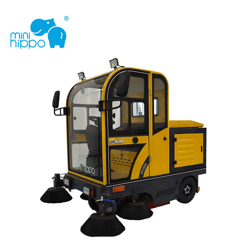 小河马电动扫地车驾驶式工业扫地机车间市政清洁车环卫垃圾清扫车