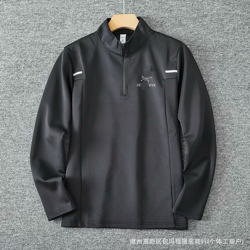 2025新款半拉链式薄款卫衣户外运动跑步健身长袖卫衣休闲百搭卫衣|undefined