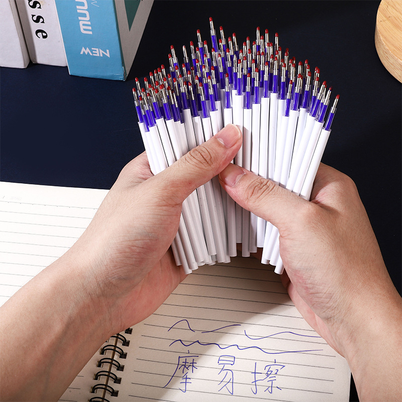 White Rod Press Erasable Pen Refill 0.5m Crystal Blue Easy-To-Erasable Hot Erasable Bullet Magic Erasable Gel Pen Refill