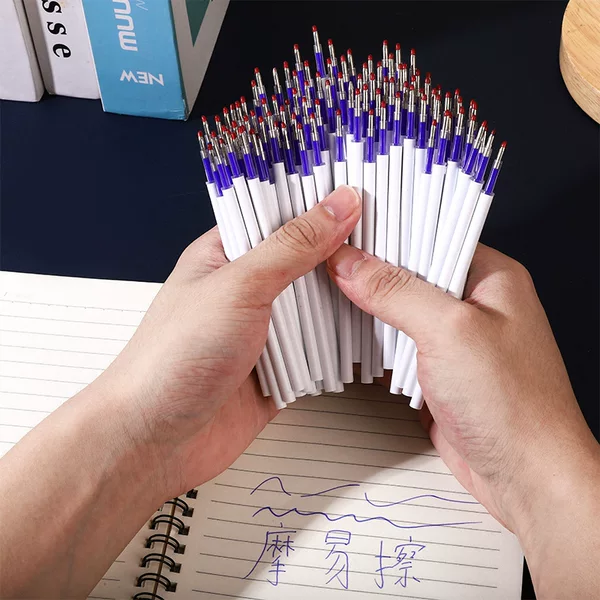 White Rod Press Erasable Pen Refill 0.5m Crystal Blue Easy-To-Erasable Hot Erasable Bullet Magic Erasable Gel Pen Refill