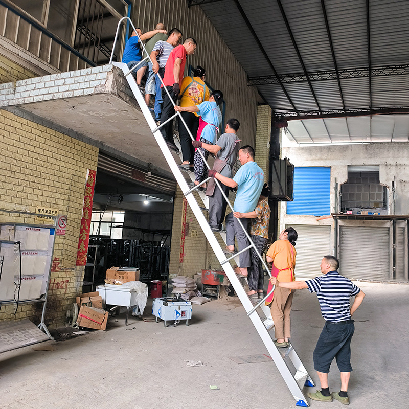 加厚铝合金焊接阁楼梯 家用登高爬梯 货架梯超稳工程梯库房梯定制