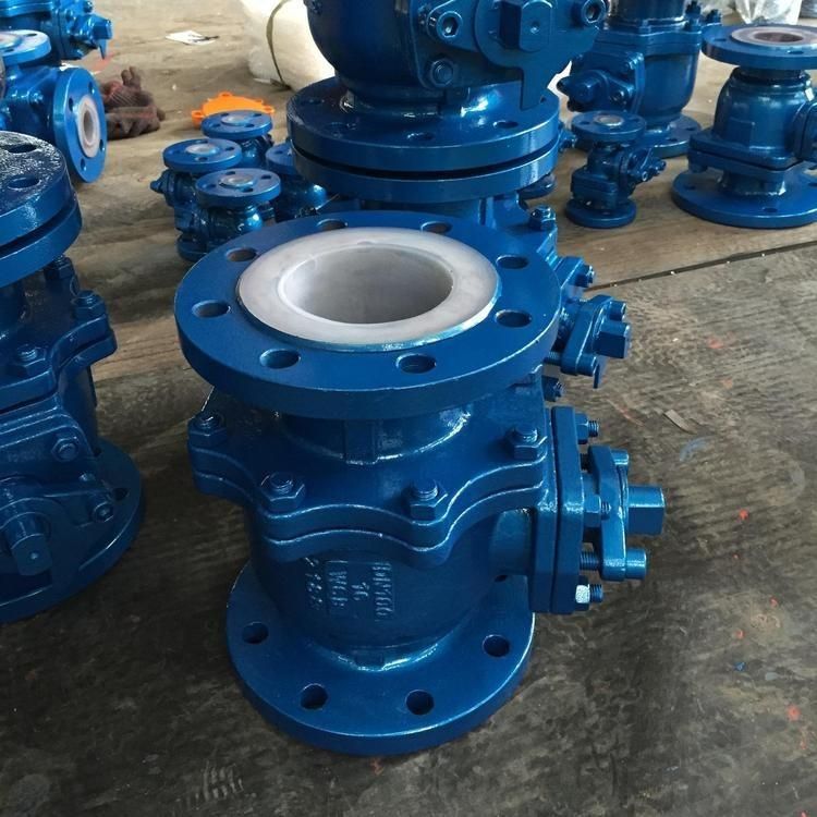 Q341PO-16P涡轮法兰衬氟球阀 Q341PO化工专用防腐蚀阀门 法兰球阀