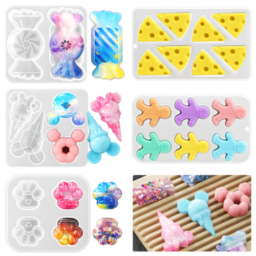 15 baking molds cat claw cake cheese baking pan donut candy handmade glue resin diy silicone mold