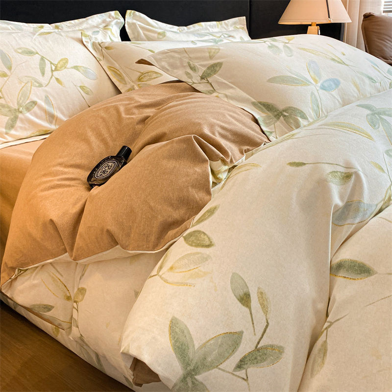 Blue rice-leying+rice (thick pure cotton brushed/naked naked grade)