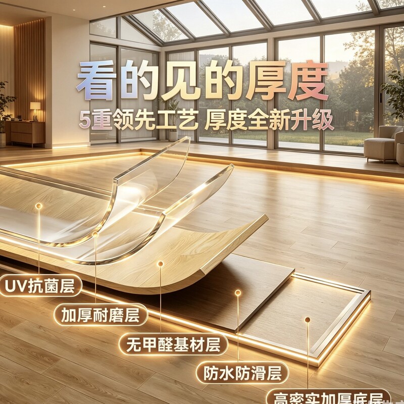 Large-Area Vinyl Flooring for Cement Floors, Full Sheet, Household Use, Large Size, Thickened, Wear-Resistant, Waterproof, Non-Slip Pvc Flooring Large-Area Vinyl Flooring for Cement Floors, Full Sheet, Household Use, Large Size, Thickened, Wear-Resistant, Waterproof, Non-Slip Pvc Flooring