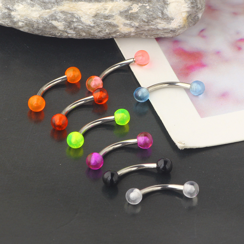 Labret piercing jewelry detail image
