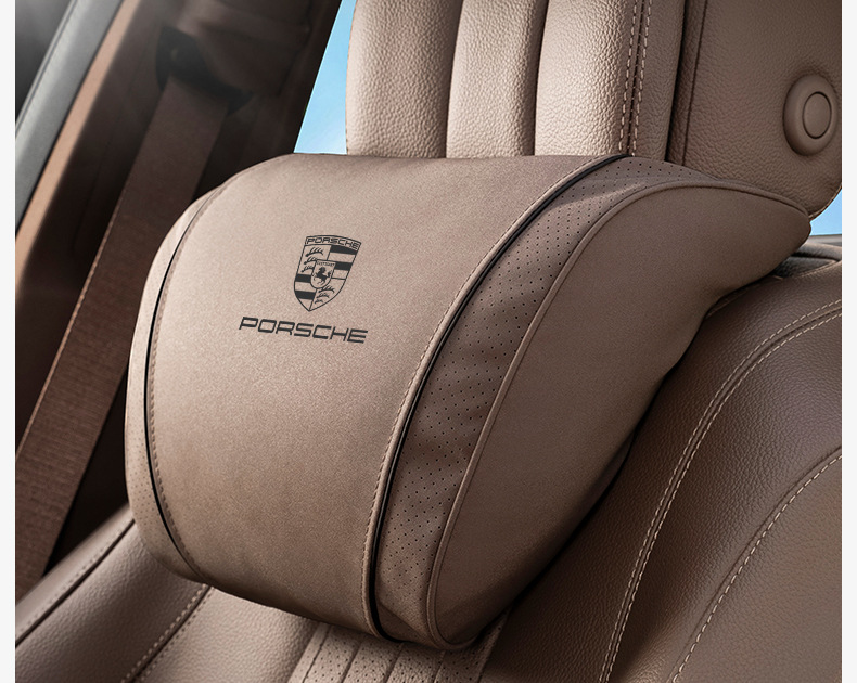 Suitable for Porsche Car Headrests, Porsche Cayenne, Macan, Panamera Car Neck Pillows, and Lumbar Support
