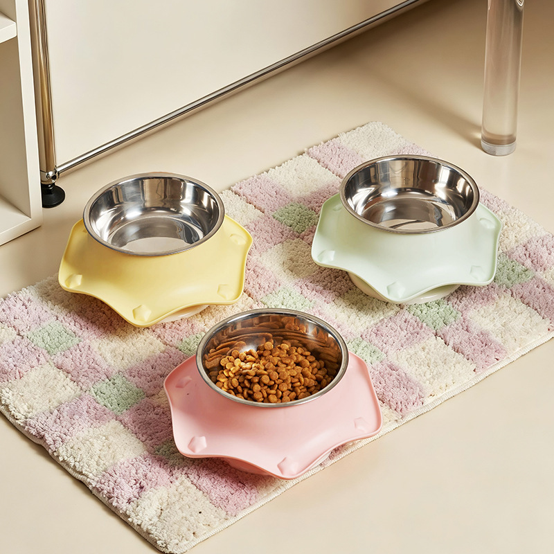 Pet bowl, stainless steel dog bowl, cat bowl with neck protection, anti-slip, anti-spill, large capacity, leak-proof dog bowl Pet bowl, stainless steel dog bowl, cat bowl with neck protection, anti-slip, anti-spill, large capacity, leak-proof dog bowl