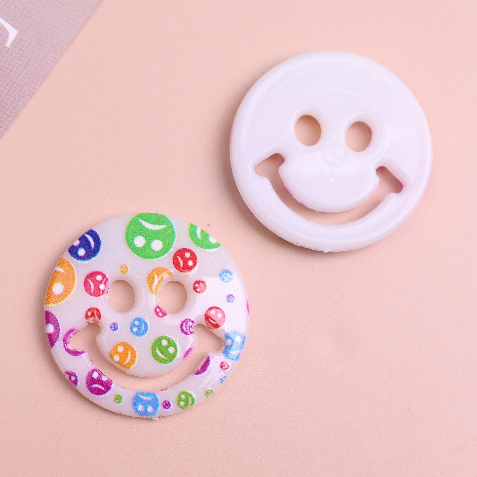 Nuevo color yakele smile Button DIY hair Decoration hair rope hair Card patch Mobile Phone Shell Decoration parts image 30