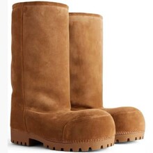 2025秋冬新款保暖大头雪地靴厚底松糕短筒靴女雪地棉靴真皮毛一体