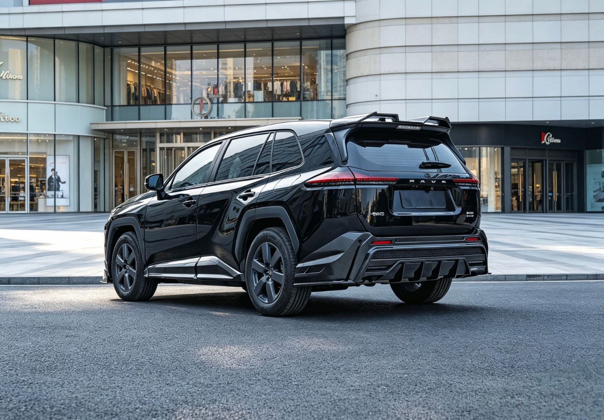 Suitable for 26 Models of Rav4, Rongfang, and Wildlander Modified Front Spoiler, Side Skirts, Rear Bumper, Roof Wing, Rear Diffuser, and Louvered Spoiler