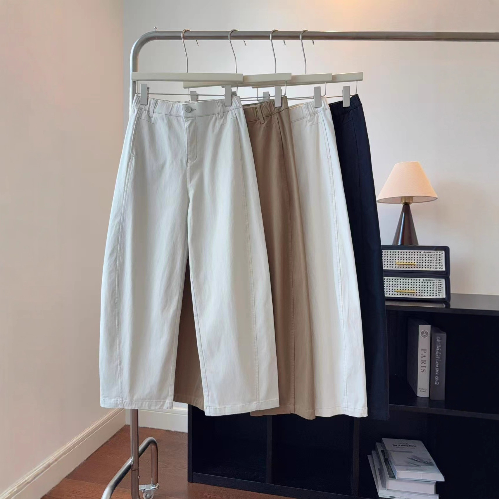 2026 Spring New Eco-Cotton Casual Denim Scimitar Pants for Women, Korean Style, Slimming and Versatile, Simple Long Pants