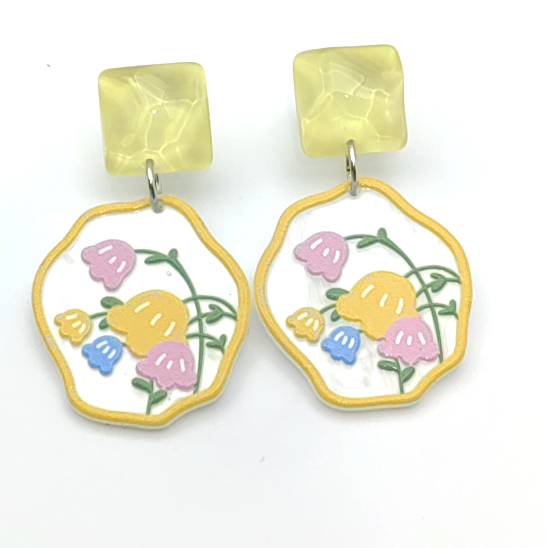 Summer acrylic fresh fashionable cute earrings