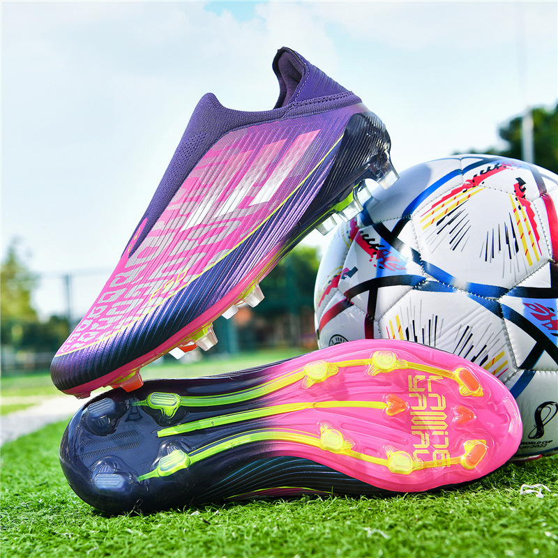 Zapatos de Fútbol de Corte Bajo para Adultos de TPU y EVA Transpirables para Césped Natural y Artificial