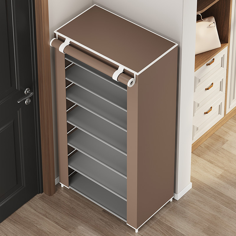 Zapatero simple, almacenamiento a prueba de polvo, zapatero, dormitorio de varios pisos, estante económico para el hogar, espacio en la puerta, armario para zapatos image 5