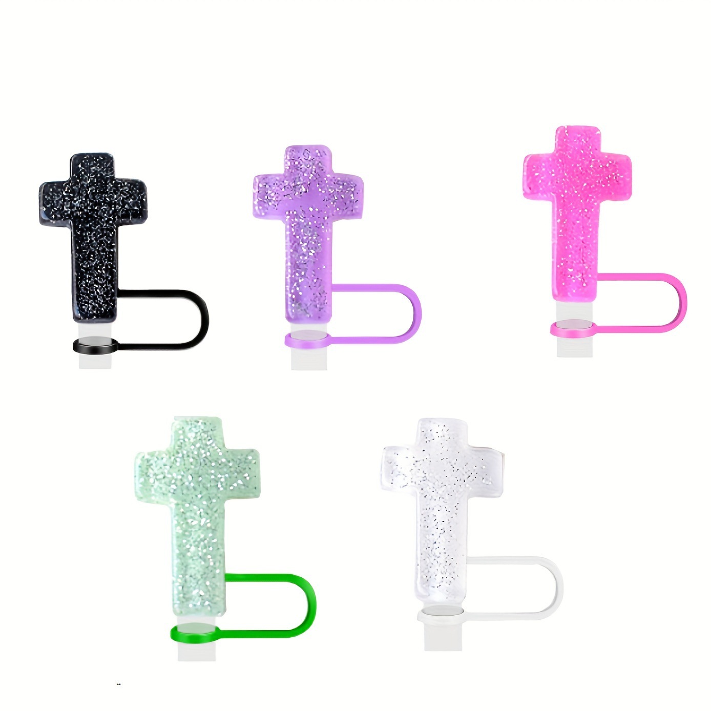 Cross Pattern Casual Style Casual Cross Silica Gel Straw Decorative Cap 1 Piece