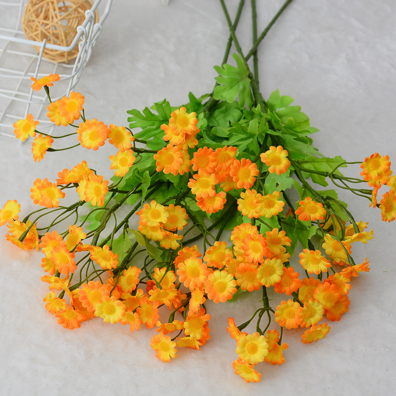 Simulación pequeña manzanilla pequeña margarita flor flor flor falsa flor flor flor flor de boda casa hotel de manzanilla flor de simulación mayorista