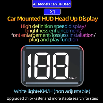 Vehicle HUD HUD Head-Up Display Device - white-light-high-definition-gps-speedometer-x1-universal-type-for-cars