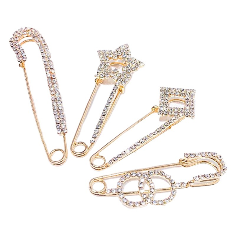 Broche de strass para mujer, de Instagram. Broche para chaqueta, versátil accesorio de moda, para sujetar la ropa y evitar que se vea.