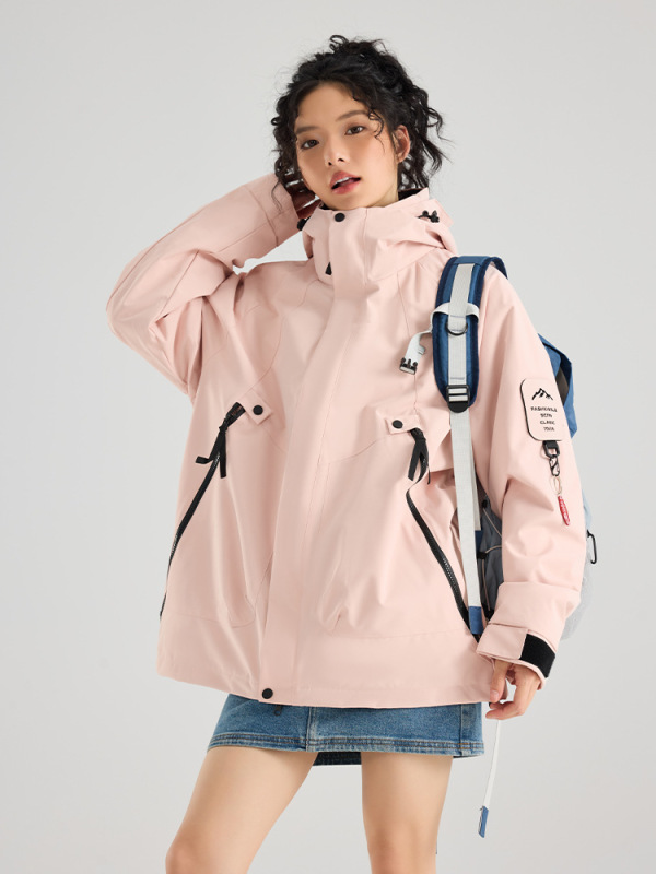 天猫同款户外山系潮牌冲锋衣女款三合一防风防水进藏登山服夹克男|undefined