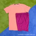 Crystal Stripe Set Orange + D218 Pink Shorts