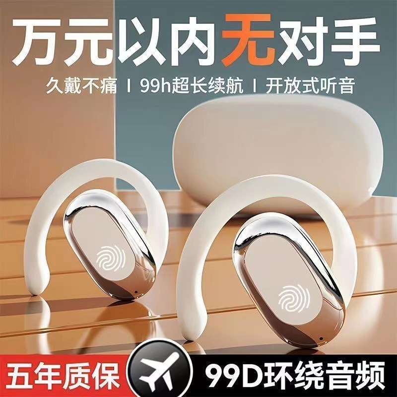 クロスボーダー GT735Y 人気の耳掛け骨伝導ワイヤレス Bluetooth ヘッドセット非インイヤースポーツ調整可能|undefined