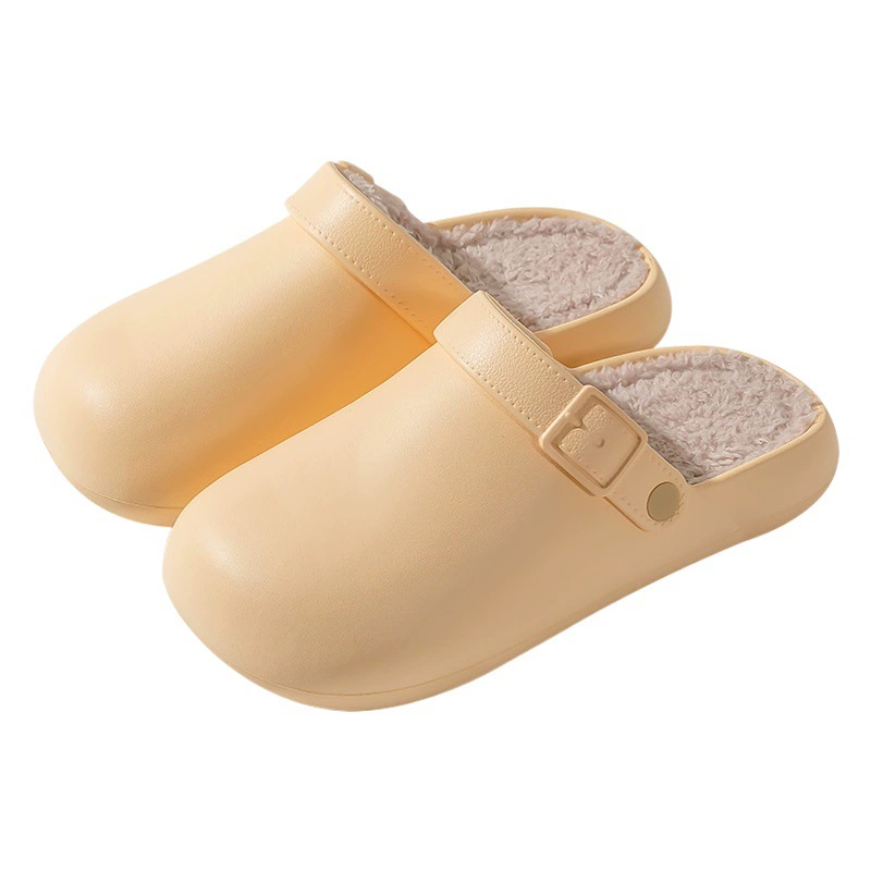 Водонепроницаемые хлопковые тапочки, Женские Простые Нескользящие теплые хлопковые тапочки Baotou для дома и для пары, мужские зимние хлопковые тапочки с рукавами