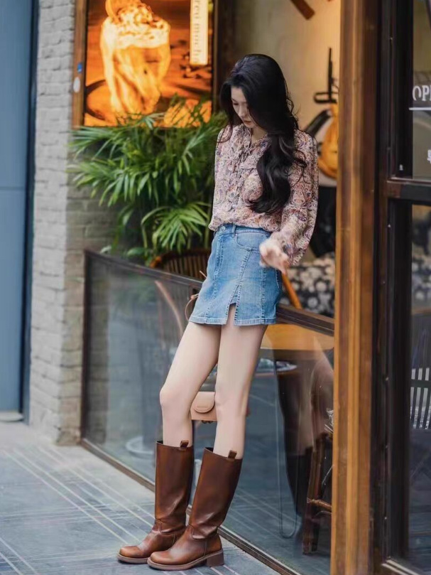 Áo sơ mi nữ dài tay chất voan in họa tiết hoa, dáng rộng buộc dây — Màu hoa chi tiết 3