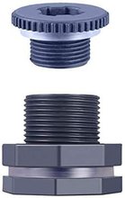 内螺纹PVC隔板接头带插头塞头水箱连接器雨桶水族箱水箱接头1英寸