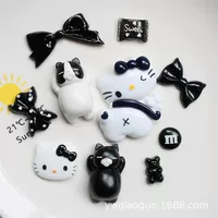 DIY аксессуары из смолы Черный кот лук серии крем клей чашка для воды ящик для хранения отверстие обувь материал патч