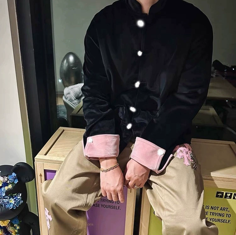 Новый бархатный Повседневный свободный костюм Тан в китайском стиле в стиле старых денег, мужская и женская рубашка в китайском стиле, куртка