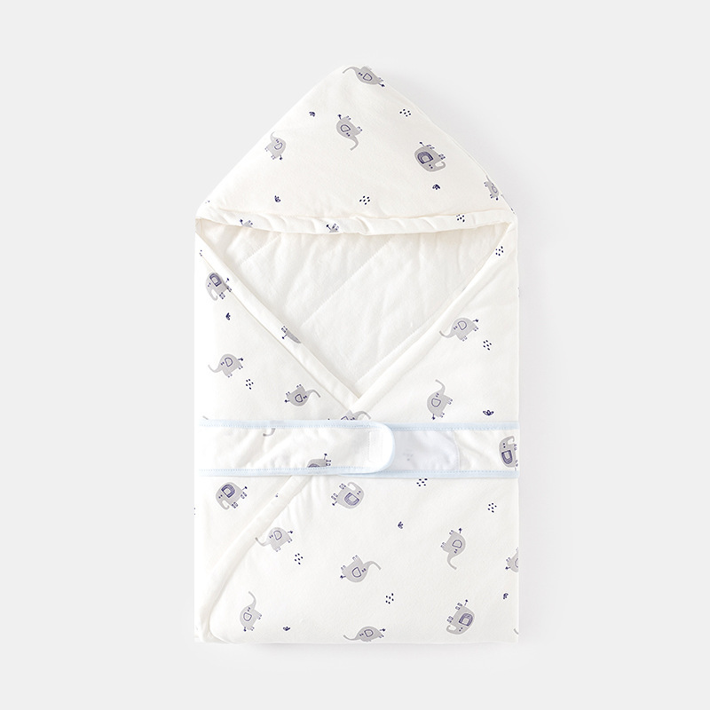 누비 파란 귀 코끼리 이불 90*90cm