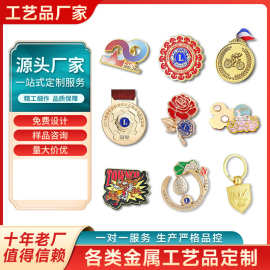 金属冰箱贴徽章文创工艺品个性定 制臂章胸章珐琅电镀卡ogo设计