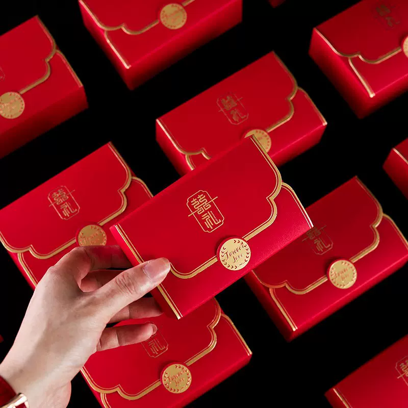 新款结婚喜糖盒创意中式糖盒婚礼喜糖礼盒喜糖袋喜礼喜糖盒子批发