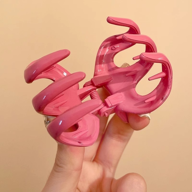 ドーパミンハイポニーテールカボチャ大型クリップ夏ボールヘッド固定ヘアクリップヘッドバンド新しい後頭部ヘアクリップ|undefined