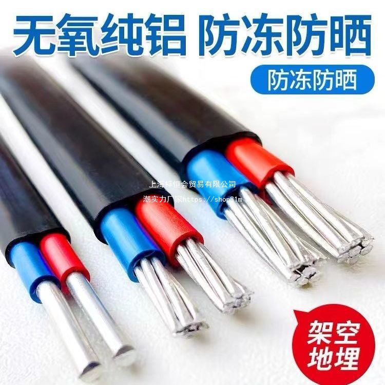 国标铝线电线2芯3芯4/6/10/16/25平方铝电缆线地埋线家用户外电线