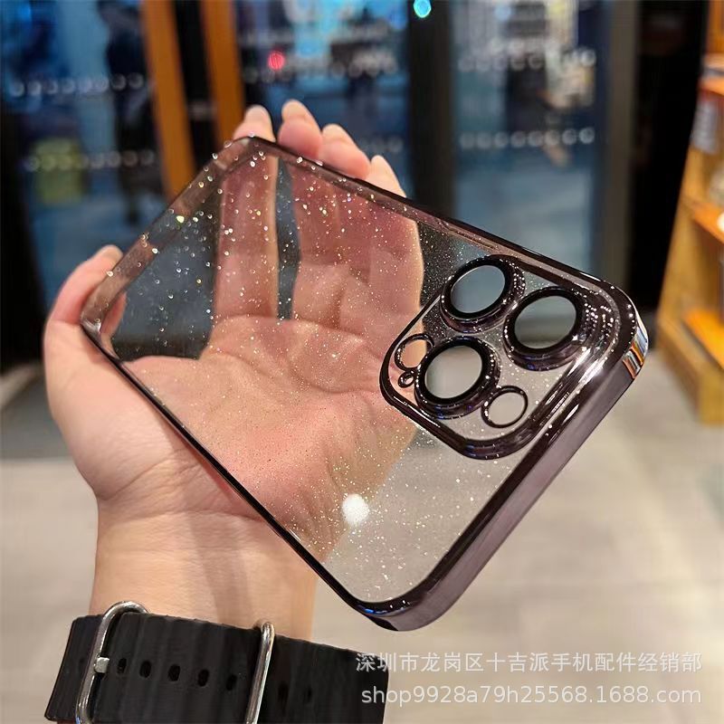 iPhone17超薄PCグリッター非黄変対応 Apple 16PROMAXスマホケース 15高透明シンプル14ハード|undefined