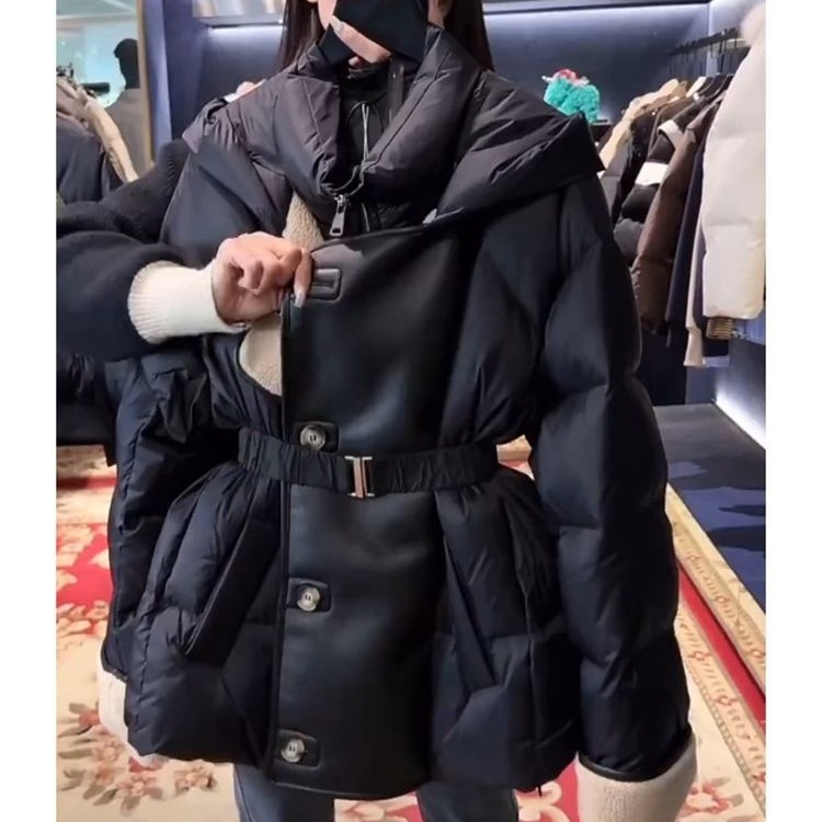 感连帽棉服外套女今年冬季新款加厚保暖收腰上衣气质女装棉衣
