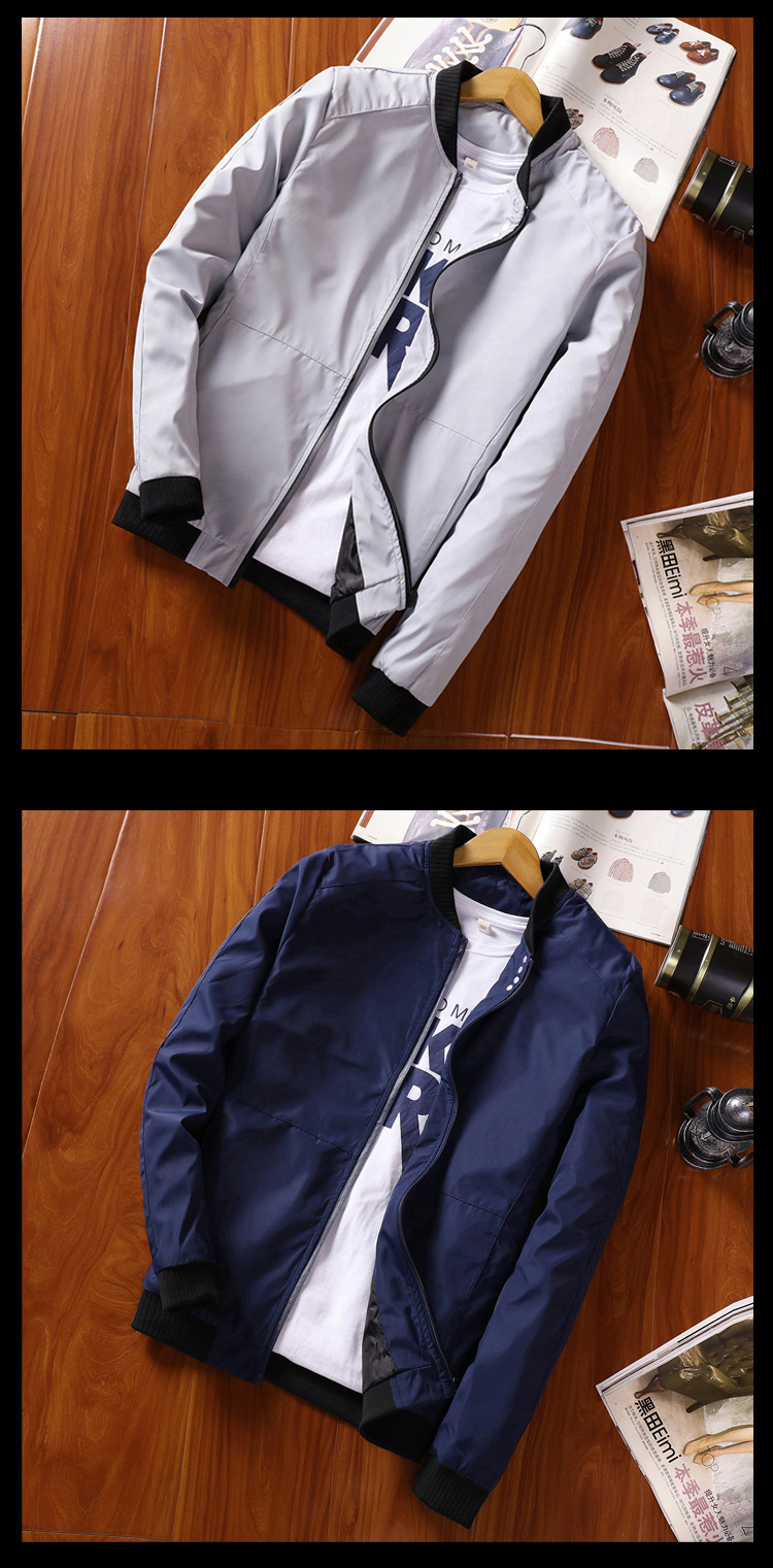 Men's Jacket Korean Style Spring Autumn Casual Baseball Uniform_voghion.com