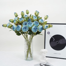 仿真花玫瑰假花湿感批发婚庆家居客厅摆件浪漫礼物diy拍照