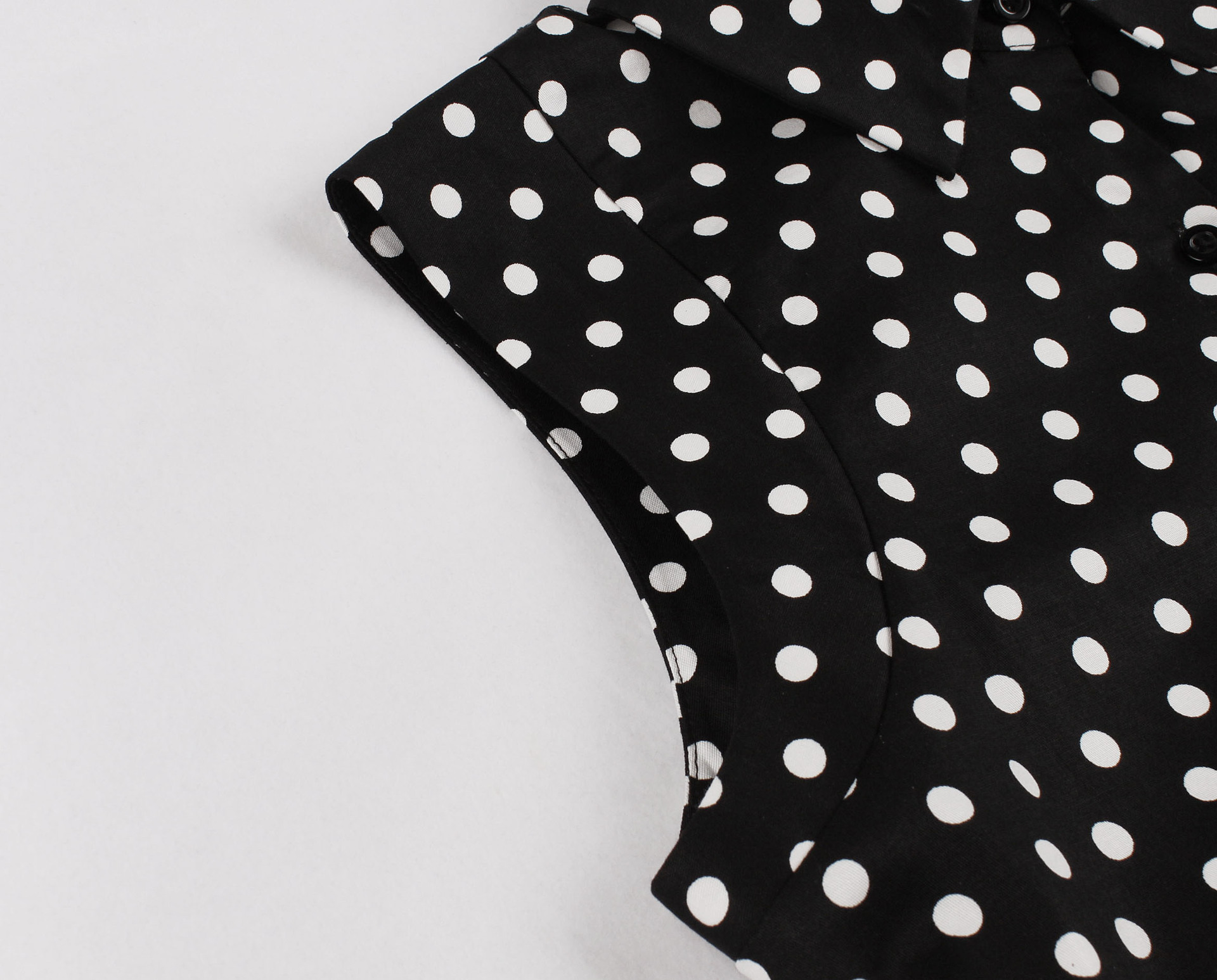 women s lapel polka-dot sleeveless bandage dress nihaostyles clothing wholesale NSMXN78859