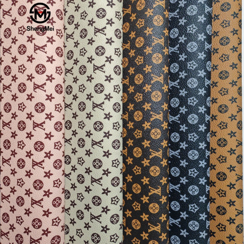 时尚品牌设计印花皮革PVC人造革耐刮箱包手袋文具装饰手机壳面料