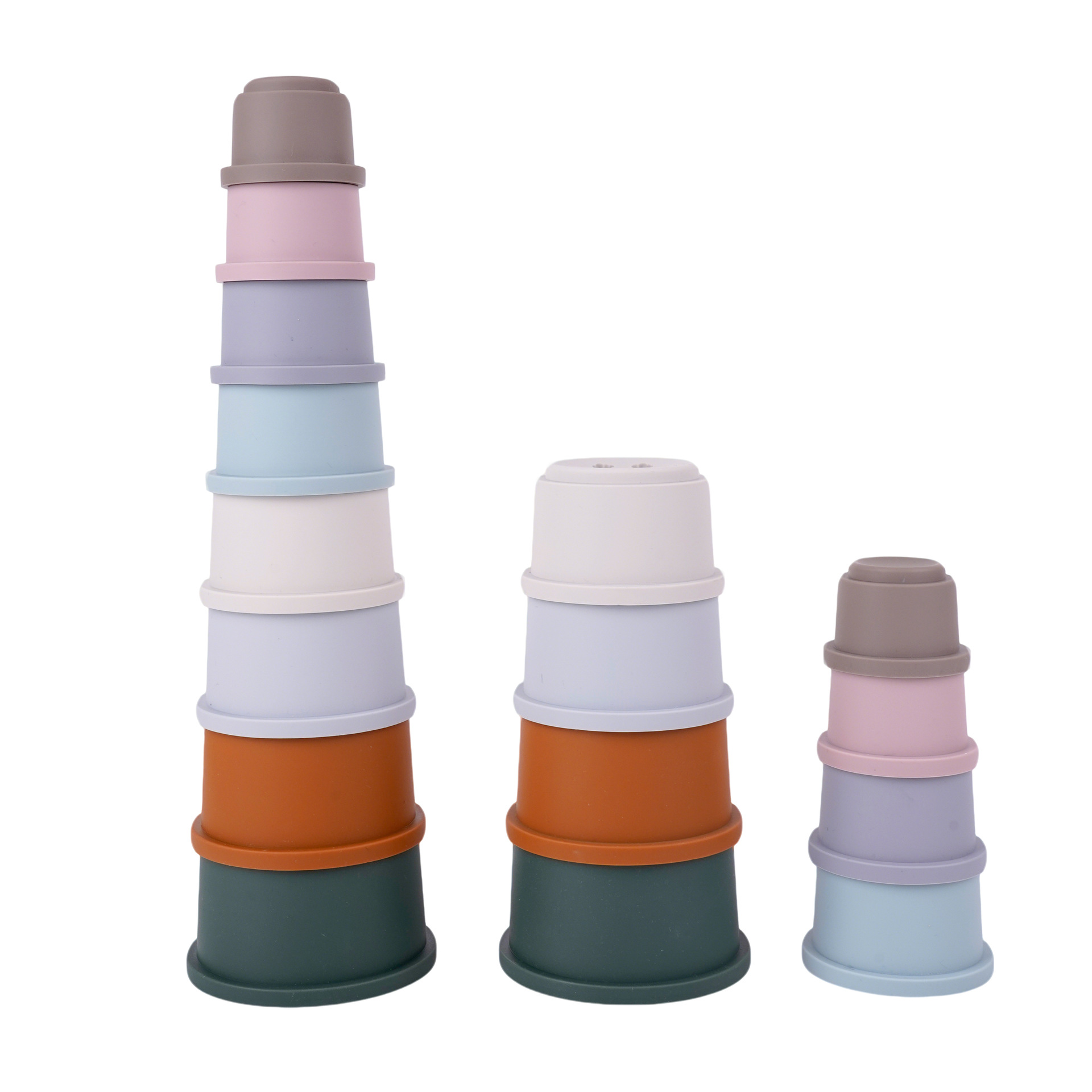 Educación temprana transfronteriza de silicona copas plegables juego de música plegable para bebés práctica juguetes de silicona para niños