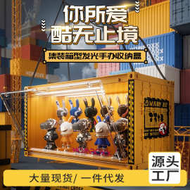盲盒收纳盒乐高手办免安装收纳集装箱亚克力泡泡玛特展示盒子防尘