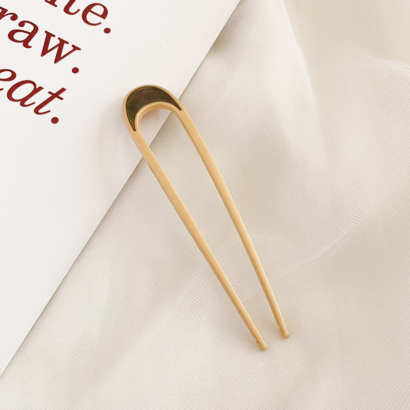 Nuevo estilo chino en forma de U pinzas de cabello de chicas bola de cabeza máquina de cabello insertado peine de alta sensación de cabeza trasera pinzas fijas