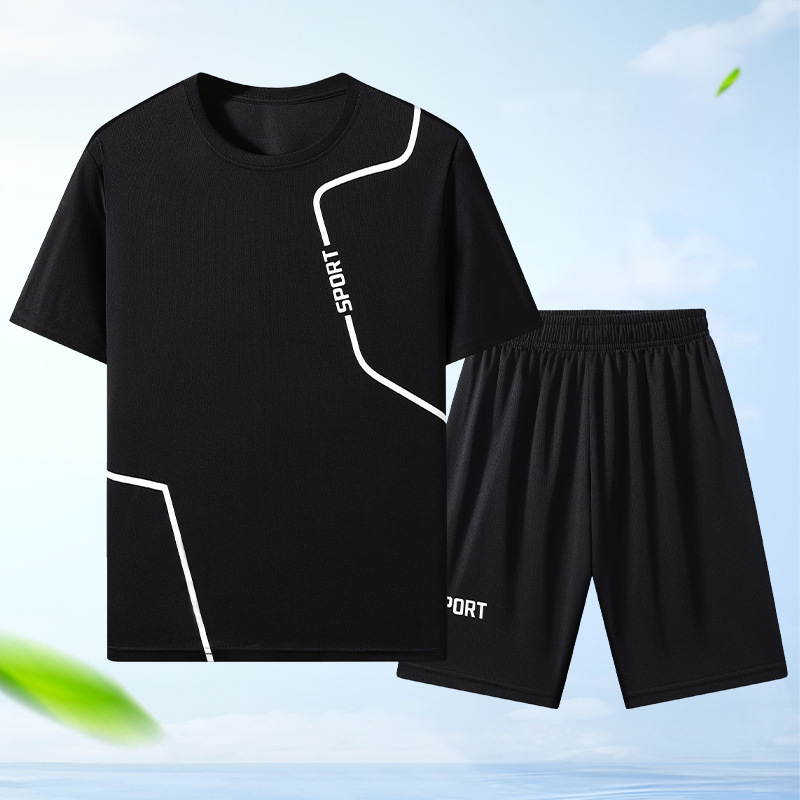 Hombres y mujeres de verano para niños nuevos trajes casuales para hombres pantalones cortos de mangas cortas pantalones de secado rápido trajes deportivos para hombres