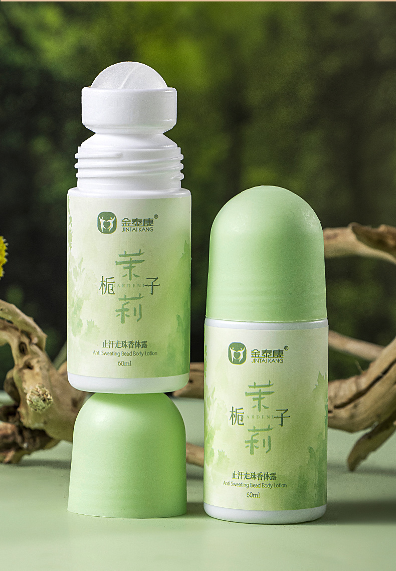 Jintaikang Antiperspirant Roll On Deodorant Gardenia Jasmine Scent Fresh Dry Underarm Care 60ml in use