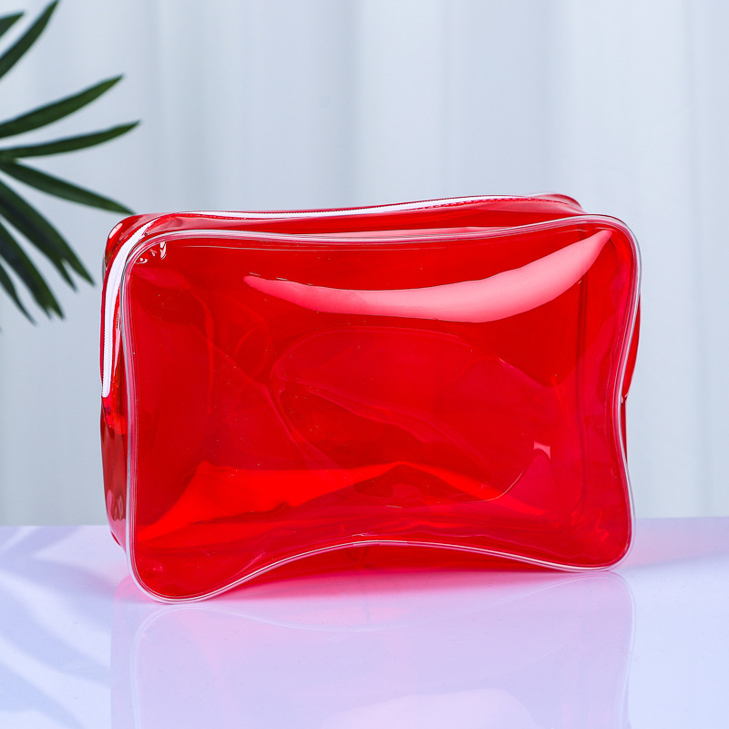 Bolsa de lavado de viaje de cuatro piezas Bolsa de cosméticos de PVC engrosada Bolsa de almacenamiento con cremallera impermeable y a prueba de polvo de gran capacidad image 7
