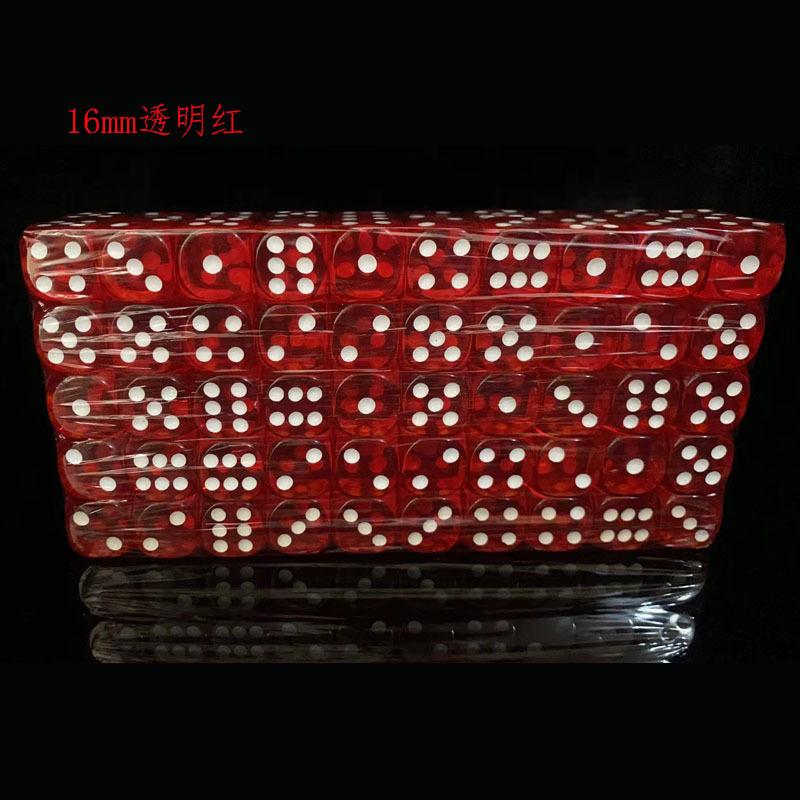16mm 둥근 투명한 빨강